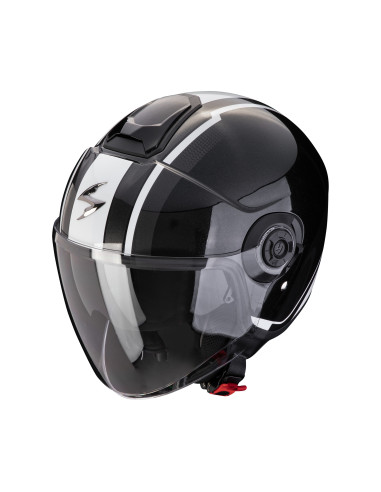 SCORPION EXO-CITY II VEL METAL BLACK/WHITE OPEN MOTORCYCLE HELMET