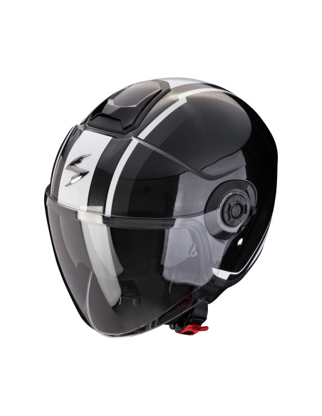 SCORPION EXO-CITY II VEL METAL BLACK/WHITE OPEN MOTORCYCLE HELMET