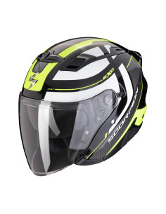 SCORPION EXO-230 PUL BLACK/NEON YELLOW ATVIRAS MOTO ŠALMAS