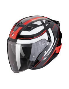 SCORPION EXO-230 PUL BLACK/RED ATVIRAS MOTO ŠALMAS