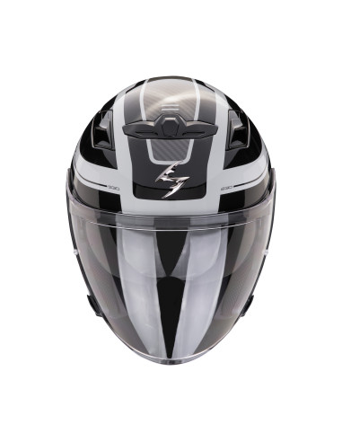 SCORPION EXO-230 PUL GREY/BLACK ATVIRAS MOTO ŠALMAS