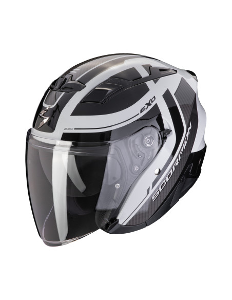 SCORPION EXO-230 PUL GREY/BLACK ATVIRAS MOTO ŠALMAS