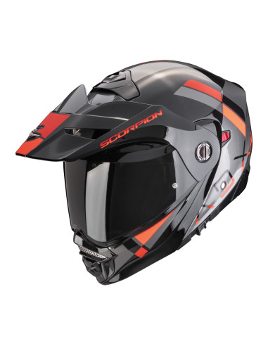 SCORPION ADX-2 GALANE SILVER/BLACK/RED ADVENTURE MOTO ŠALMAS