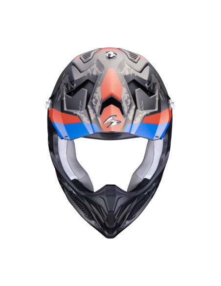 SCORPION VX-22 AIR CX MATT BLACK/BLUE/RED KROSINIS MOTO ŠALMAS