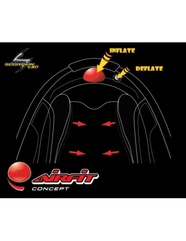 SCORPION VX-16 EVO AIR FUSION MATT BLACK/RED KROSINIS MOTO ŠALMAS