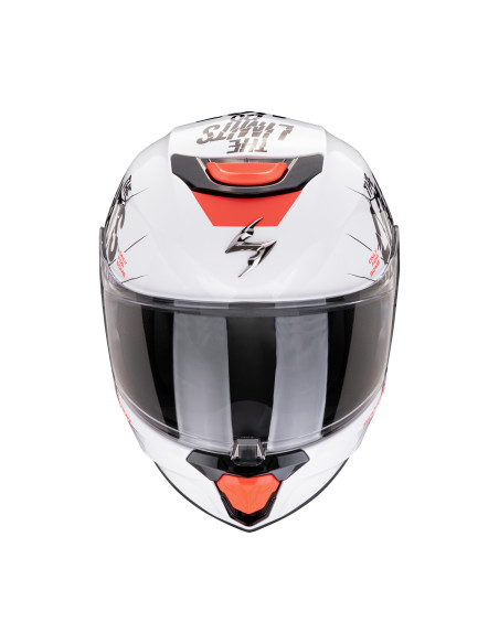 SCORPION EXO AIR BOUM WHITE/BLACK VAIKIŠKAS SPORTINIS/UŽDARAS MOTO ŠALMAS