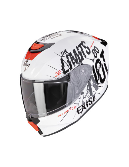 SCORPION EXO AIR BOUM WHITE/BLACK VAIKIŠKAS SPORTINIS/UŽDARAS MOTO ŠALMAS