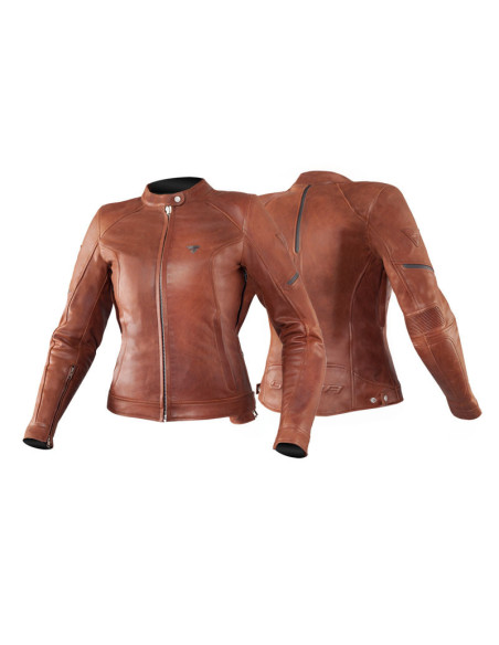 SHIMA МОНАКО КОРИЧНЕВАЯ ЖЕНСКАЯ КОЖАНАЯ МОТО КУРТКА
