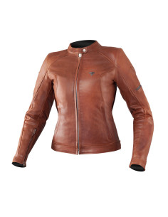 SHIMA MONACO BROWN WOMEN'S LEATHER MOTO JACKET