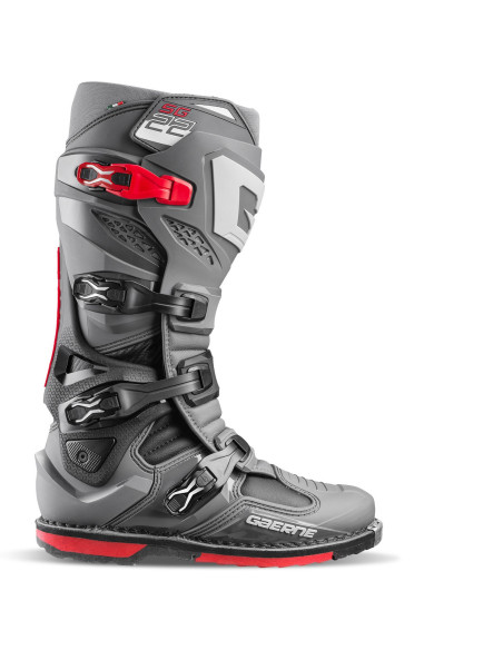 GAERNE SG-22 ANTHRACITE-RED CROSS/ENDURO MOTO BOOTS