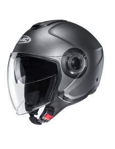 HJC I40N SEMI FLAT TITANIUM OPEN MOTORCYCLE HELMET