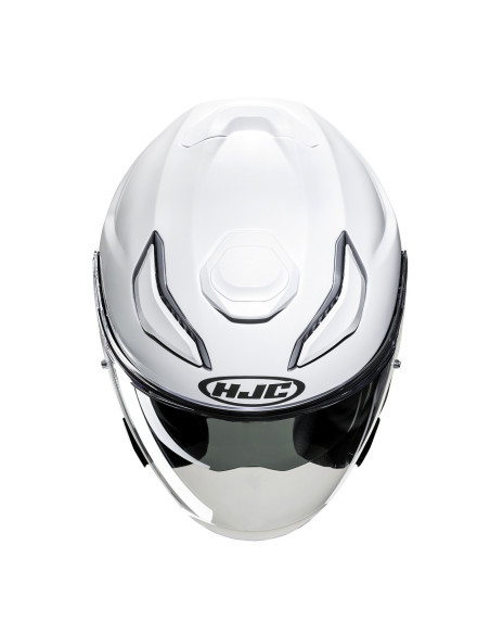 HJC F31 PEARL WHITE ATVIRAS MOTO ŠALMAS