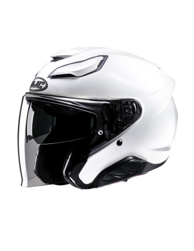 HJC F31 PEARL WHITE ATVIRAS MOTO ŠALMAS