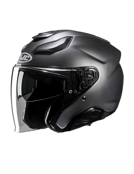 HJC F31 SEMI FLAT TITANIUM ATVIRAS MOTO ŠALMAS