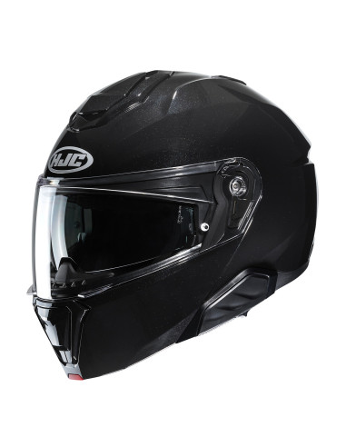 HJC i91 METAL BLACK FLIP-UP MOTO FRONT