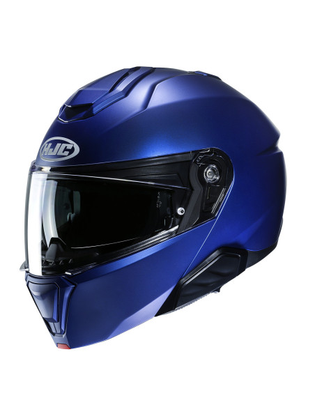 HJC i91 SEMI FLAT METALLIC BLUE FLIP-UP MOTO FROST