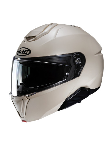 HJC i91 SEMI FLAT SAND BEIGE FLIP-UP MOTO FRONT