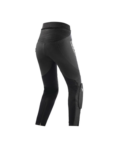 SHIMA MIURA 2.0 WHITE/BLACK WOMEN'S LEATHER MOTO TROUSERS