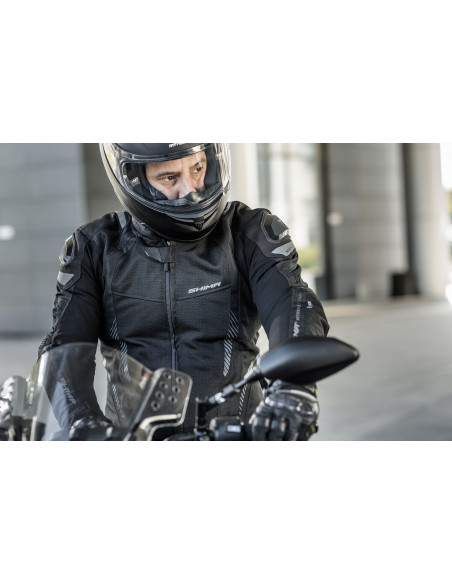SHIMA MESH PRO BLACK SUMMER MOTO JACKET