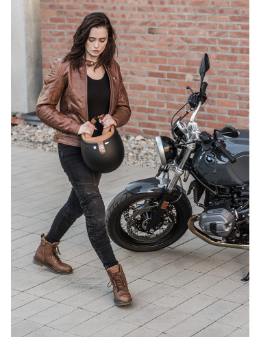 SHIMA THOMSON BROWN WOMEN'S SHORT MOTO BOOTS