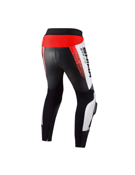SHIMA STR 2.0 LEATHER MOTO TROUSERS RED FLUO