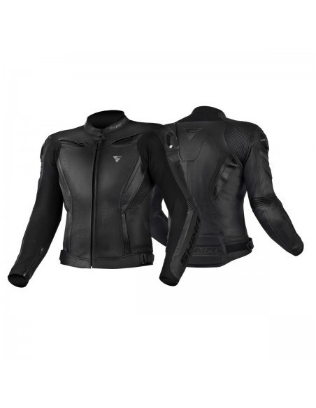 SHIMA CHASE BLACK LEATHER MOTO JACKET