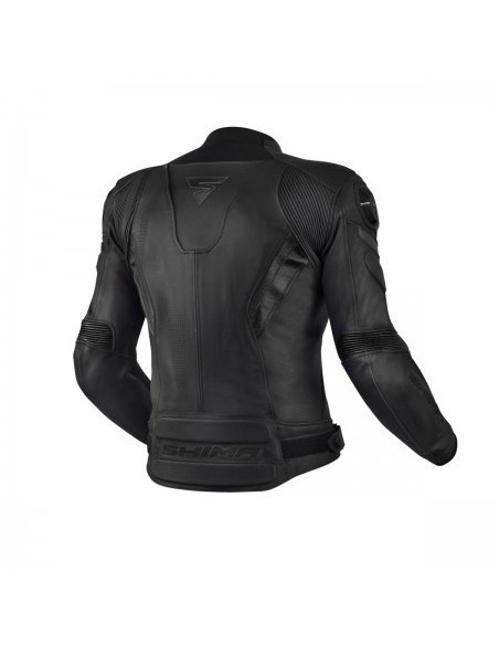 SHIMA CHASE BLACK LEATHER MOTO JACKET