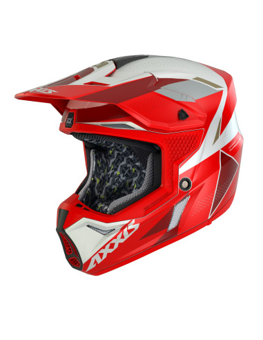 AXXIS MX WOLF BANDIT RED MOTO ŠALMAS