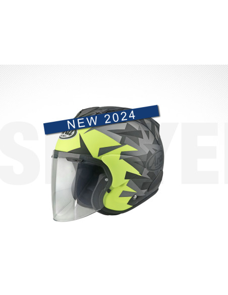 ARAI SZ-R EVO MIMESIS YELLOW ATVIRAS MOTO ŠALMAS
