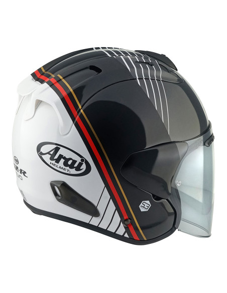 ARAI SZ-R EVO TEMU WHITE ATVIRAS MOTO ŠALMAS