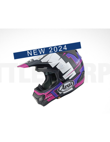 ARAI MX-V EVO BATTLE PURPLE KROSINIS MOTO ŠALMAS