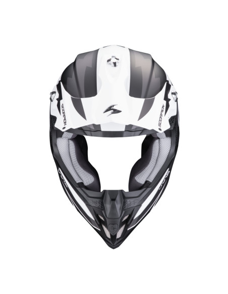 SCORPION VX-16 EVO AIR SLANTER BLUE/ORANGE KROSINIS MOTO ŠALMAS