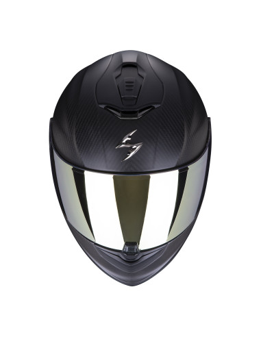 SCORPION EXO-1400 AIR CARBON MATT BLACK SPORTINIS/UŽDARAS MOTO ŠALMAS