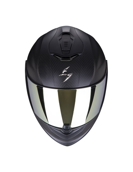 SCORPION EXO-1400 AIR CARBON MATT BLACK SPORTINIS/UŽDARAS MOTO ŠALMAS