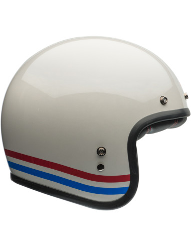 BELL C500 STRIPES WHITE ATVIRAS MOTO ŠALMAS