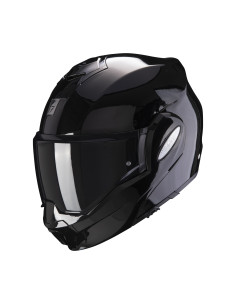 SCORPION EXO-TECH EVO BLACK FLIP-UP MOTORCYCLE HELMET