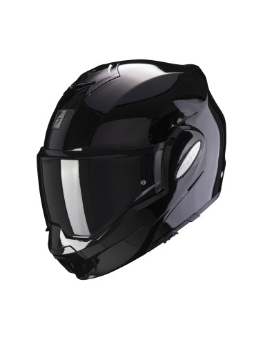 SCORPION EXO-TECH EVO BLACK FLIP-UP MOTORCYCLE HELMET