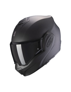 SCORPION EXO-TECH EVO MATT BLACK FLIP-UP MOTO HELMET
