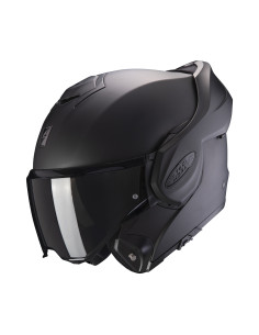 SCORPION EXO-TECH EVO MATT BLACK FLIP-UP MOTO ŠALMAS