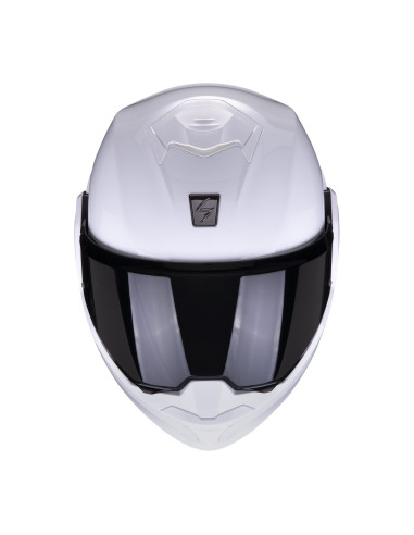 SCORPION EXO-TECH EVO WHITE FLIP-UP MOTO ŠALMAS