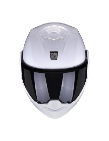 SCORPION EXO-TECH EVO WHITE FLIP-UP MOTO ŠALMAS