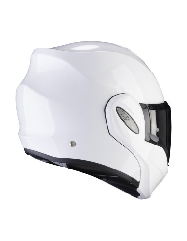SCORPION EXO-TECH EVO WHITE FLIP-UP MOTORCYCLE HELMET