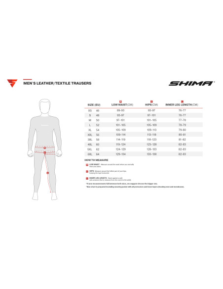SHIMA RUSH TEKSTILINĖS MOTO KELNĖS