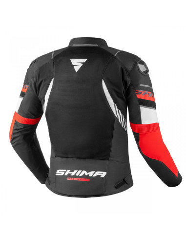 SHIMA ЛЕТНЯЯ МОТОКУРТКА MESH PRO 2.0 ЧЕРНЫЙ/БЕЛЫЙ/КРАСНЫЙ