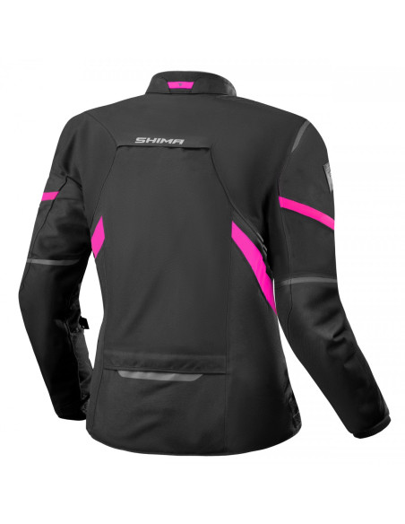 SHIMA RUSH 2.0 BLACK/PINK WOMEN'S TEXTILE MOTO JACKET