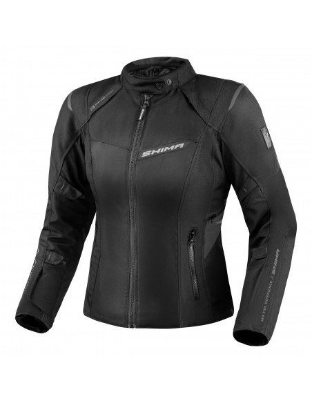 SHIMA RUSH 2.0 BLACK WOMEN'S TEXTILE MOTO JACKET
