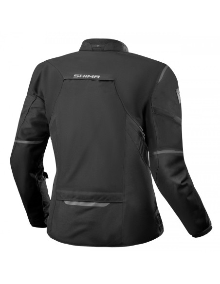 SHIMA RUSH 2.0 BLACK TEKSTILINĖ MOTERIŠKA MOTO STRIUKĖ