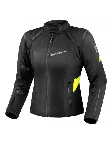 SHIMA RUSH 2.0 FLUOR YELLOW WOMEN'S TEXTILE MOTO JACKET