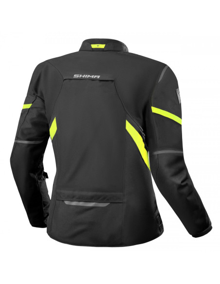 SHIMA RUSH 2.0 FLUOR YELLOW WOMEN'S TEXTILE MOTO JACKET