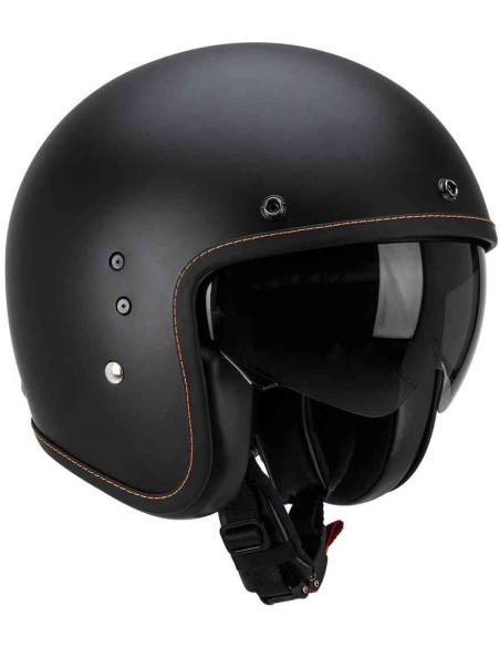 SCORPION BELFAST EVO MATT BLACK ATVIRAS MOTO ŠALMAS